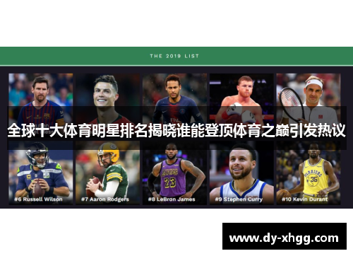 全球十大体育明星排名揭晓谁能登顶体育之巅引发热议